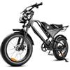 SMARTRAVEL DK401 - Bicicletta elettrica con telaio in acciaio da 20 pollici, motore da 250 Watt, batteria da 48 V 18,2 Ah, 5 livelli di supporto, cambio a 7 marce, Pedelec per terreni e neve