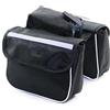 MHADBKH Borsa per tubo superiore 3 in 1 Borsa da telaio per bicicletta Doppio lato Manubrio per bicicletta Accessori per ciclismo per scheda Dispositivo mobile Borse per bici Telaio Tubo anteriore