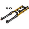 NIKANXIA Forcella Anteriore ad Aria per Fat Bike 20 Pollici, Escursione 120 mm, Pneumatico 4.0, Tubo Dritto 1-1/8'', QR 9x135 mm, Ritorno Regolabile, Blocco Manuale, Freno a Disco per E-Bike