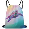 Generic Borsa Coulisse, Personalizzato Zaino da Viaggio, Tie Dye Sea Turtle, Unisex Sacchetto Sportivo per Sport, Uomo, All'Aperto, 36X42cm