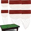 Genérico Tasca per tavolo da biliardo, set di ricambio per tavolo da biliardo, in pelle PU, borse a rete, design con staffa resistente, kit da 6 pezzi, accessori da tavolo da gioco, attrezzatura di