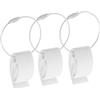 Healeved 3 Pezzi Clip per Disco Sportivo Portatile in PE Resistente alle Intemperie con Cavo Robusto Bianco per attività Sportive All'aperto e Campeggio