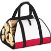 DUWAA Cestini in legno con stampa a bandiera polacca con manico, grande, per caminetto, resistenti all'usura, borse da picnic