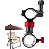 Generisch Supporto per ombrellone per sedia da pesca, 12,2 x 3 cm, girevole a 360 gradi, supporto di montaggio per sedia da pesca per viaggi all'aperto, supporto per ombrellone