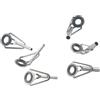 RichVibe Kit di riparazione per canne da pesca, 50 pezzi, con inserti in ceramica liscia per telaio in acciaio inox, dimensioni miste da 1,6 mm a 3,8 mm, per canne da spinning e casting