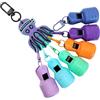 HavenlyCove Set di custodia per esche da pesca a forma di calamari, protezione per gamberetti in legno ABS con moschettone per 2.0 # -3.5 # per ami di polipo, contenitore compatto per attrezzi per acqua salata e