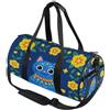 GuoChe Borsone sportivo rotondo leggero con tasca interna borsa da palestra per uomo donna borsone da viaggio sport ucraino gatto floreale vintage bandiera ucraina stile Vyshyvanka