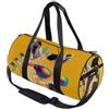GuoChe Borsone sportivo rotondo leggero con tasca interna borsa da palestra per uomo donna borsone per sport da viaggio Zebra Sonnenbrille Kunstwerk