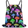 Generic Coulisse Tasche, Leggero Sacca Zaino Sportivo, Gothic Trippy Magic Mushrooms, Fashion Borsa Palestra Scuola per Yoga, Donna, Uomo, 36X42cm
