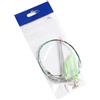 UrbanHui Acciaio luminoso mare terminale Tackle, 3 ami Flapper Rig per pescatori in acqua salata e uso costiero (14#)