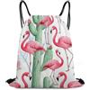 Generic Borsa Coulisse, con Coulisse Zainetti, Pink Roses Cactus Flamingo, Unisex Sacco Sportive per Adulto, Uomo, All'Aperto, 36X42cm