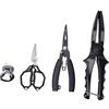 Generic Kit di Attrezzatura da Pesca Durevole 4 Pezzi con Pinza Taglia Filo e Pinza per Battute di Pesca in Acqua Dolce e Salata (Insieme Combinato Set da 4 Pezzi)