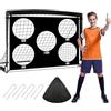 Generic Porta da calcio pieghevole portatile con installazione a 5 fori e materiali per il montaggio di campeggio e attività in cortile