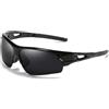 Generic Occhiali da sole polarizzati UV400 da corsa per donne e uomini - Occhiali da ciclismo, occhiali da sole polarizzati da pesca, occhiali sportivi mimetici, Nero/Nero