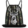 Generic Coulisse Borsa da Palestra, Personalizzato Gym Sack, Camo Camouflage Flag Hunting Deer Black, con Coulisse Sacca Sportiva per Sport, Nuoto, Yoga, 36X42cm