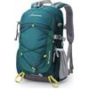 MOUNTAINTOP Zaino da Trekking 20L, Zaino da Montagna per Uomo e Donna | Zaino da Escursionismo per Viaggi, Escursioni e Campeggio, con Copertura Antipioggia, Verde