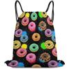 Generic Coulisse Tasche, Fashion Zaino da Viaggio, Splash Doughnut Donut, Leggero Sacca Sportivo per All'Aperto, Vacanze, Adulto, 36X42cm