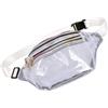 iplusmile Marsupio da Donna Regolabile senza Mani in Pvc Semitrasparente Doppia Cerniera e Rete per Sport All'aperto e Viaggi al Mare