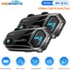 Fodsports 2 pezzi Fodsports M1-S AIR moto interfono casco auricolare Bluetooth interfono, 4 ciclisti 1000M, radio FM.