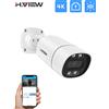 H.VIEW Telecamera IP H.View 5Mp 8Mp 4K PoE con Rilevamento Facciale AI, Telecamere di Sicurezza CCTV H.265 per Esterni, Videosorveglianza Audio Video Onvif Xmeye