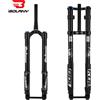 BOLANY Forcella per bici invertita a doppia spalla Forcella MTB per discesa Forcella Boost da 29 pollici Asse passante da viaggio 140mm Smorzamento regolabile