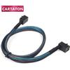 Mini SAS HD SFF-8643 to SFF-8643 angled cable 0.5m