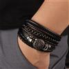 NONE bracciale uomo 4 pz/set bracciali in pelle intrecciata avvolgente per uomo Vintage Life Tree timone Charm perline di legno braccialetto etnico tribale in corda