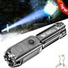 JIASHUAIXIN Potente torcia a LED ricaricabile USB 18650 Zoom impermeabile Pesca Caccia 100000 Torcia tattica a LED da lumen