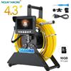 MOUNTAINONE Telecamera per ispezione tubi fognari con monitor 4.3, endoscopio industriale per condotte fognarie di scarico 17MM/22MM con batteria da 4500mA Scheda DVR 16G