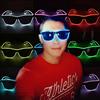 YeahMaske Occhiali al neon EL luminosi a 10 colori Occhiali da sole a LED Bar Party Dance DJ Occhiali lampeggianti luminosi Occhiali luminosi Forniture per feste