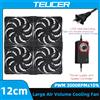 TEUCER 120mm 3000RPM Ventola di raffreddamento con controller 12V 220V Btc Mining Machine Telaio Ventola di scarico Workstation Cabinet Server Fan