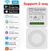Szaoju Modulo Interruttore Smart WiFi Mini Compatibile con Tuya Smart Life, Supporta Controllo a 2 Vie, Interruttore Smart per Casa Intelligente, Controllo Vocale Alexa e Google Home