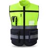 ZELVIK Gilet riflettente ad alta visibilità Abiti da lavoro Motocicletta Ciclismo Sport Abbigliamento di sicurezza riflettente per esterni Giacca riflettente