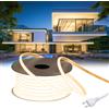 Rybakov 110V 220V Cob LED Nastro Esterno Impermeabile Decorazioni Di Natale 5/10/20/30M Neon Ha Condotto La Striscia con Interruttore luci del giardino per la cucina stanza