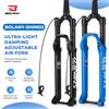 BOLANY MTB Forcella Ad Aria 26/27.5/29 Pollici Forcella Conica di Sospensione Rimbalzo Regolabile 15x110mm Boost MTB Forcella Ad Aria Perno Passante Freno A Disco