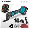 YOFIDRA Utensile elettrico multifunzionale variabile oscillante a batteria a 6 velocità con accessorio per perno batteria Makita 18V