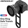 NONE Clacson per bicicletta Mountain Bike Mini ricarica USB Campanello per bici elettronico impermeabile Attrezzatura per la guida Accessori per scooter per bambini