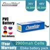 chamrider Batteria per E-bike Chamrider 36V, Batteria per Bici Elettrica 21AH, Batteria in PVC con BMS 30A, Celle al Litio 18650, 500W 750W
