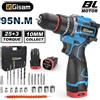 Gisam 10 MILLIMETRI 25 + 3 Coppia Brushless Trapano Elettrico Cordless Trapano A Percussione In Metallo Cricchetto Mandrino Elettrico Trapano A Mano cacciavite elettrico