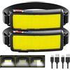 JIASHUAIXIN Potente lampada frontale a LED COB Type-c Torcia frontale ricaricabile Batteria incorporata Lanterna da campeggio per pesca all'aperto Torcia impermeabile