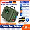 SYPOOE Batteria LiFePO4 12V 100Ah 140Ah 200Ah 50Ah per Motore Elettrico da Pesca, 6000+ Cicli, Bluetooth, IP65, Batteria al Litio Portatile
