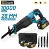 Gisam Sega Elettrica a Sciabola Gisam 3000W 10000SPM, Sega a Catena Elettrica Portatile Senza Fili per Batteria Makita 18V