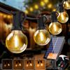 Grensk Led G40 Solar Globe Led String Lights Luci a sospensione solari infrangibili impermeabili per esterni per la luce della decorazione del bistrot del cortile
