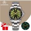 ADDIESDIVE Orologio da uomo di lusso Anello in ceramica con cristallo di zaffiro 20Bar Orologio meccanico automatico luminoso per immersione Orologio regalo squisito