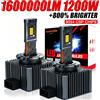 HUNGTRUM Fari LED D3S D1S Canbus 1:1 HID D2S D4S D8S D1R D2R D3R D4R, Lampada Auto 1600000LM 1200W Plug&Play, Lampadina LED Turbo per Auto