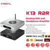 FiiO DAC da tavolo e amplificatore per cuffie FiiO K13 R2R, DAC R2R a 24 bit ad alta fedeltà, potente uscita da 2400 mW, streaming Bluetooth LDAC,