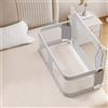 NONE Culla Co-Sleeping 120x50cm, Culla da Letto per Genitori, Alternativa al Spondaletto/Copriletto con Protezione Anticaduta per Letto Bambini, Lettino Box Spring per Neonati