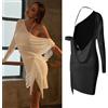 VIP-DANCERS ZYM Spalla inclinata Vestito professionale da ballo latino Donna Abiti sexy con frange irregolari Adulti Samba Chacha Abbigliamento da ballo SL14435