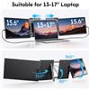 Dopesplay Estensore per schermo triplo da 15,6 pollici per laptop Mini PC 1080 FHD IPS Estensione esterna Doppio monitor portatile per MAC Windows Chrome