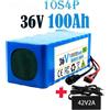 Nuovo 36V 100Ah 1000W 10S4P DC/T Batteria agli ioni di litio 100Ah Per 42v E-bike Bicicletta elettrica Scooter con BMS